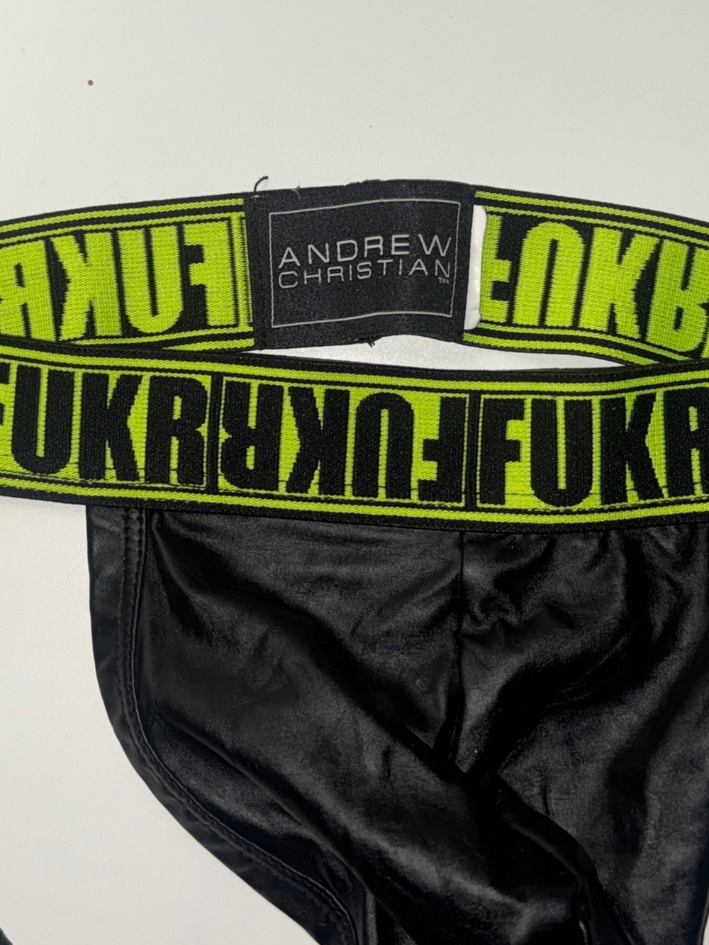 Andrew Christian Men's FUKR C-Ring Jock, Black, Small